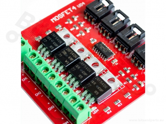 Transistor N-MOSFET IRF540 4-way board